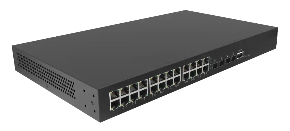 4NET ESW-4XS24GT Managed L2+ Switch 24×GE RJ45 + 4×10G SFP+, VLAN, QoS, IPv4/IPv6